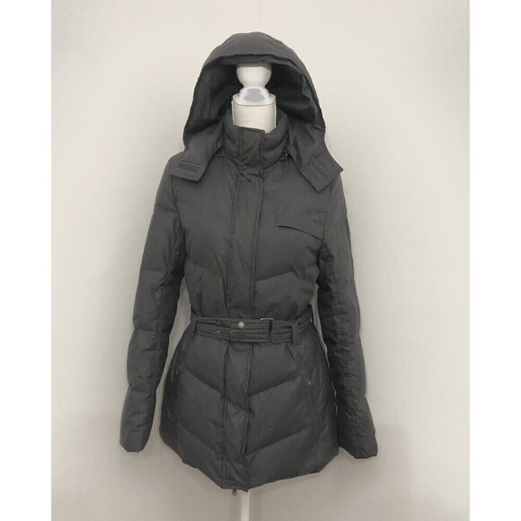 UGG Jackets & Blazers - UGG Lambskin 80/20 Duck Down Belted Hooded Mid Length Puffer Coat Woman Size M